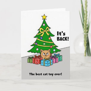Der beste Katzenspielzeug-Weihnachtsbaum überhaupt Karte