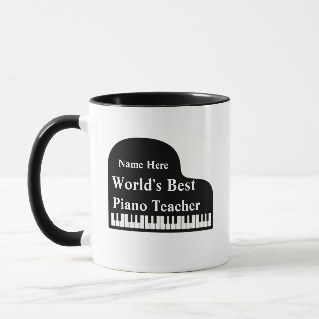 Der beste Klavierlehrer der Grand Piano World Tasse (Links)