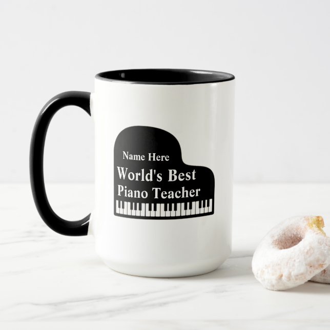 Der beste Klavierlehrer der Grand Piano World Tasse (Mit Donut)