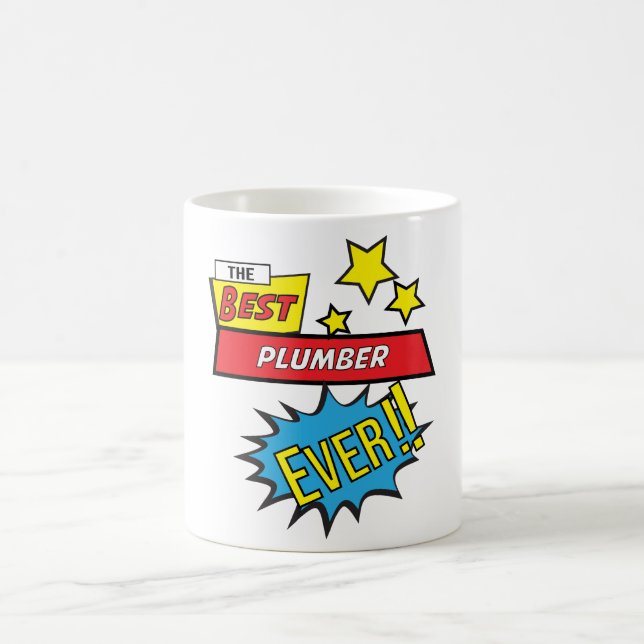 Der beste Klempner aller Zeiten, #plumber Kaffeetasse (Mittel)