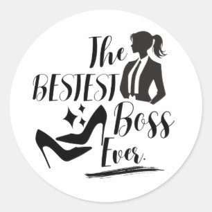 Der beste Lady Boss Runder Aufkleber