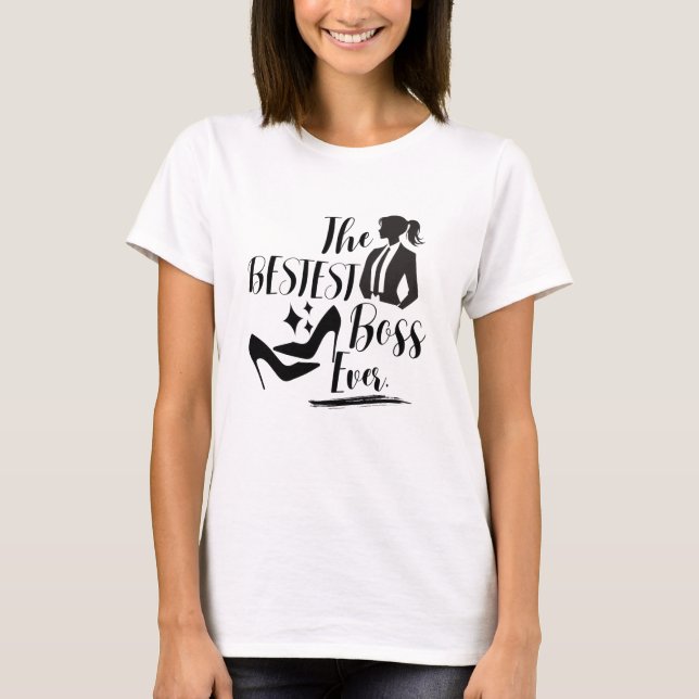 Der beste Lady Boss T-Shirt (Vorderseite)