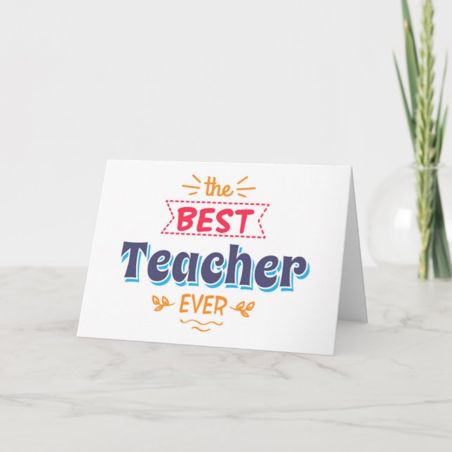 Der beste Lehrer aller Zeiten Karte (Vorderseite)