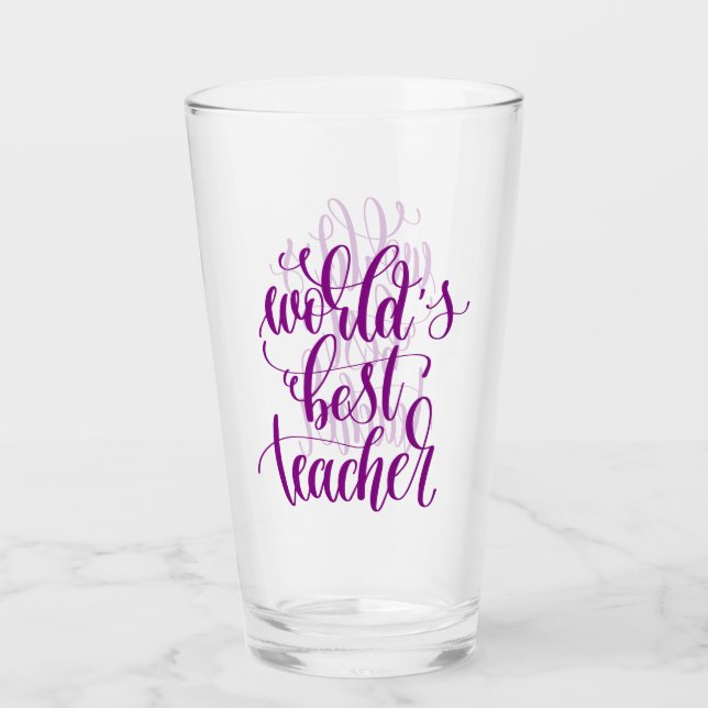 Der beste Lehrer der Welt Glas (Vorderseite)