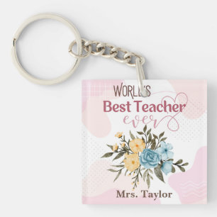 Der beste Lehrer der Welt je Personalisiert Schlüsselanhänger