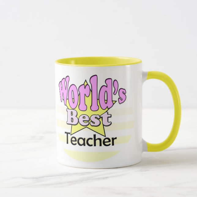 Der beste Lehrer der Welt (weiblich) Tasse (Rechts)