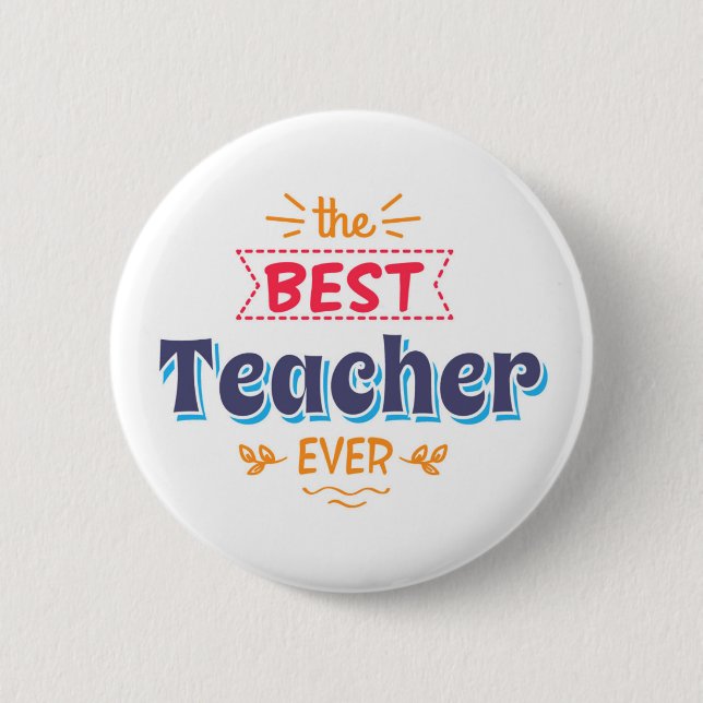 Der beste Lehrer überhaupt Button (Vorderseite)
