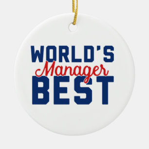Der beste Manager der Welt Keramikornament