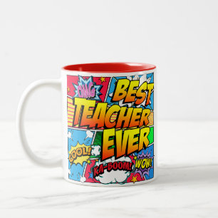 Der beste männliche Lehrer überhaupt Zweifarbige Tasse