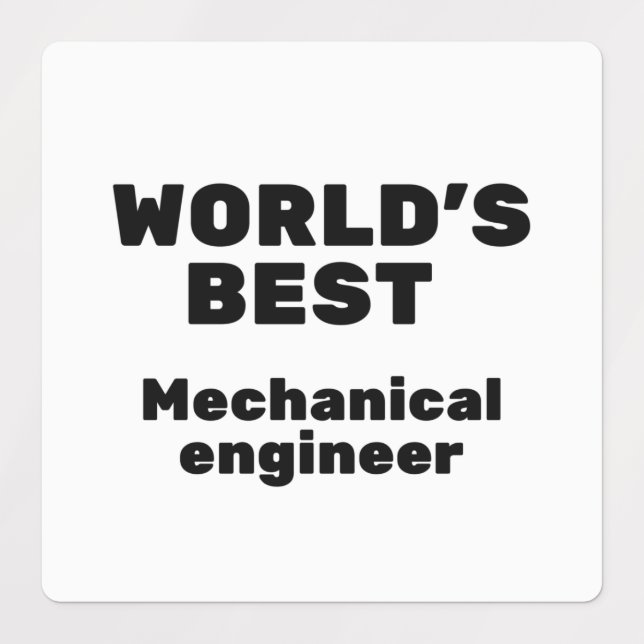 Der beste Maschinenbauingenieur der Welt Etiketten (Design 1)