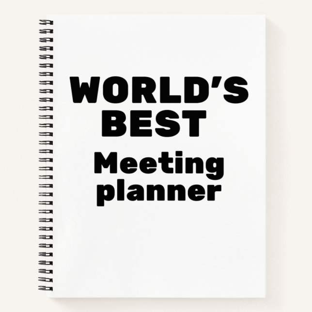 Der beste Meeting-Planer der Welt Notizbuch (Vorderseite)