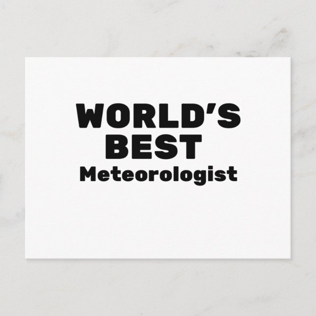 Der beste Meteorologe der Welt Postkarte (Vorderseite)