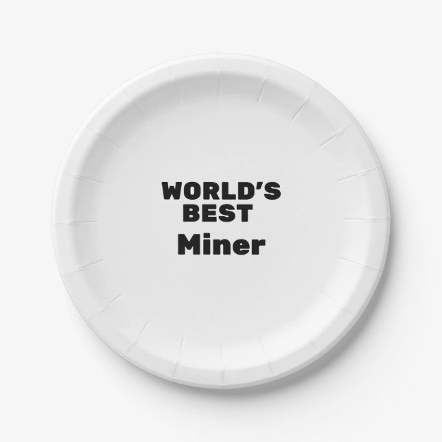 Der beste Miner der Welt Pappteller (Vorderseite)