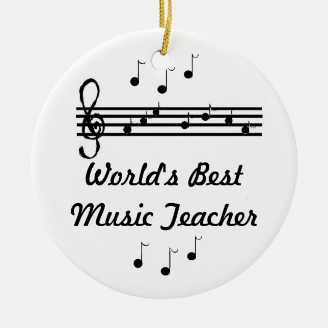 Der beste Musiklehrer der Welt Keramik Ornament (Vorne)