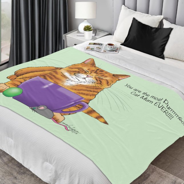 Der beste Muttertag der Katze Fleecedecke (Von Creator hochgeladen)