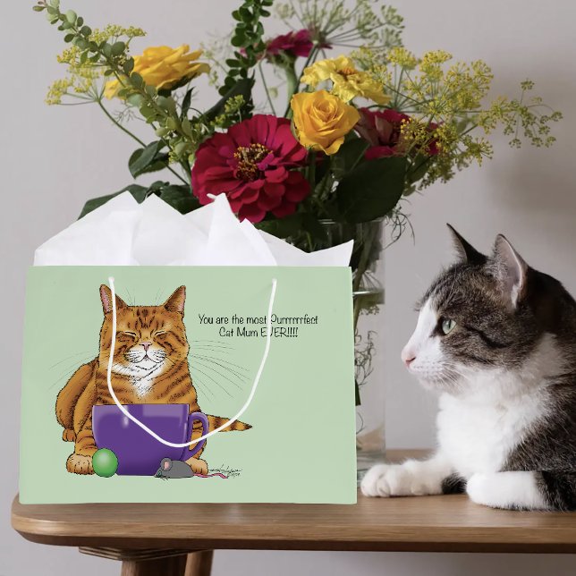Der beste Muttertag der Katze Große Geschenktüte (Von Creator hochgeladen)