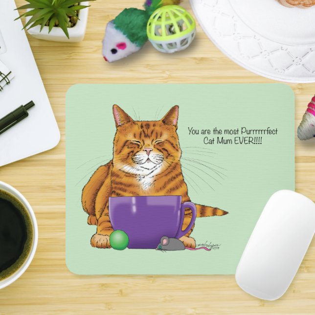 Der beste Muttertag der Katze Mousepad (Von Creator hochgeladen)