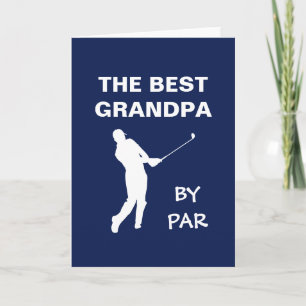 Der beste Opa Durch Par Golf Opa Golfer Wortspiel Karte