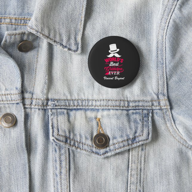 Der beste Opa-je-Button der Welt Button (Beispiel)