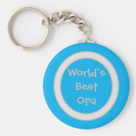 Der beste Opa-Schlüsselanhänger der Welt in Blau u Schlüsselanhänger