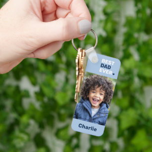 Der beste Papa aller Zeiten, blaue Väter am Tag 2 Schlüsselanhänger