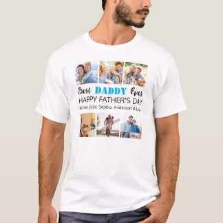 Der beste Papa aller Zeiten: Foto Collage des eige T-Shirt