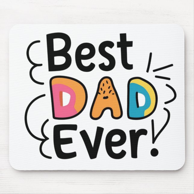 Der beste Papa, der je anwesend war. Vatertag Mousepad (Vorne)