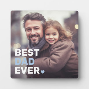 Der beste Papa der je Foto Herzen Väter Tag Fotoplatte