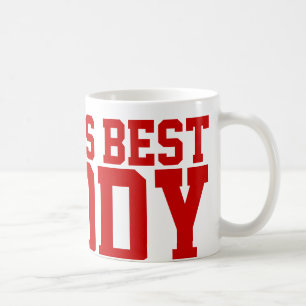 Der beste Papa der Red Sports Schriftart World Tasse
