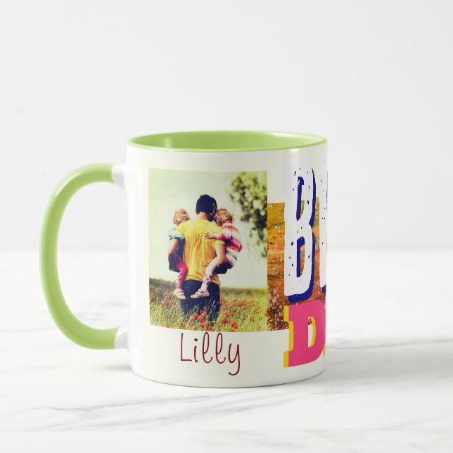 Der beste Papa der Welt, farbenfrohe Tasse (Links)