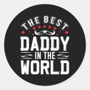 Der beste Papa der Welt Vater Vater Vater's Da Runder Aufkleber