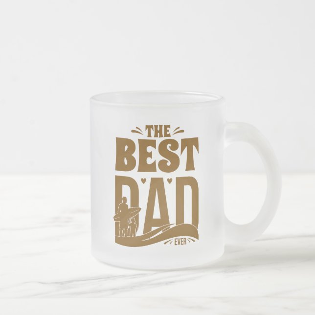 Der beste Papa ever - Vater & Kind Mattglastasse (Rechts)