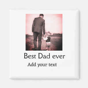 Der beste Papa fügt je Name Bild Väter Tagestext C Magnet