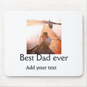 Der beste Papa fügt je Name Bild Väter Tagestext C Mousepad