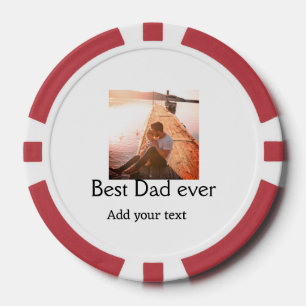 Der beste Papa fügt je Name Bild Väter Tagestext C Pokerchips