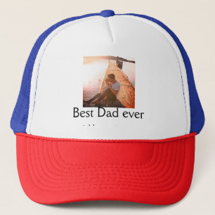 Der beste Papa fügt je Name Bild Väter Tagestext C Truckerkappe