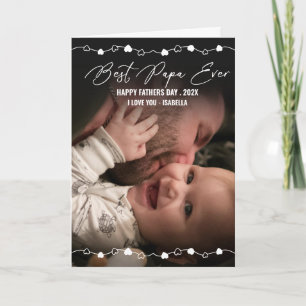 Der beste Papa-je-Foto-Tag Karte