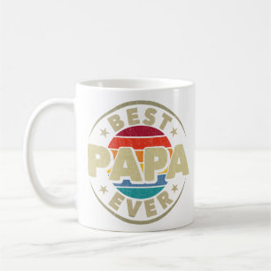 Der beste Papa je Retro Vintager Vater Vatertag Kaffeetasse
