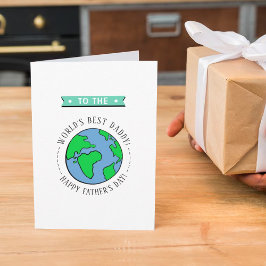 Der beste Papa-Whimsy-Globe-Vater der Welt Karte