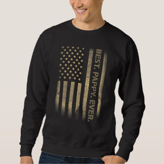 Der beste Pappy je American Usa Grunge Flag Vater Sweatshirt
