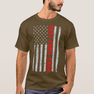 Der beste Papu-je-Funny-Vatertag Vintager Amerikan T-Shirt