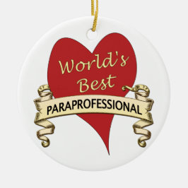 Der beste Paraprofessional der Welt Keramikornament