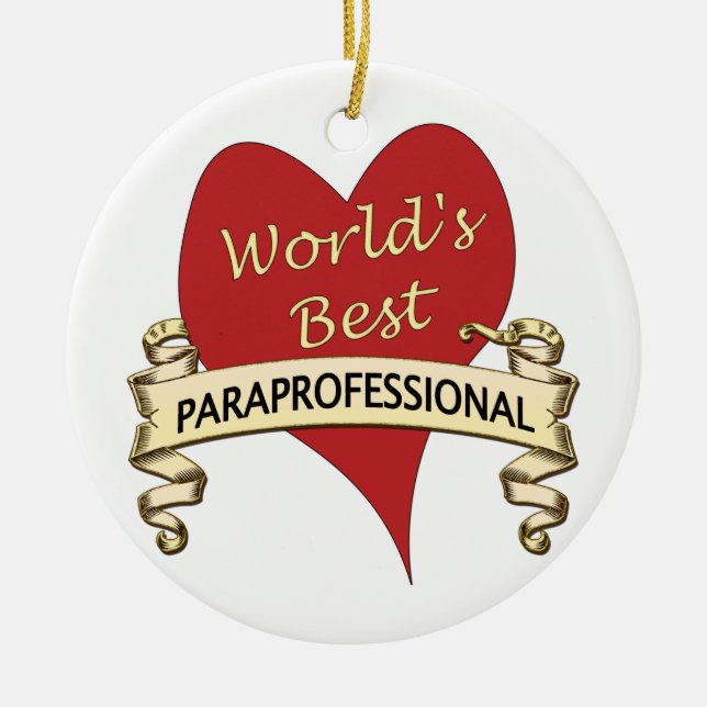 Der beste Paraprofessional der Welt Keramikornament (Vorne)