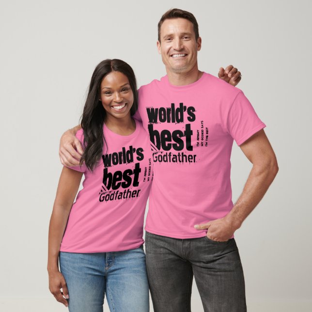 Der beste Pate der Welt oder jede Familie Grau T-Shirt (Unisex)