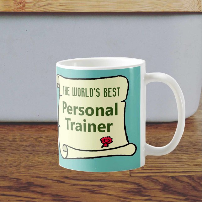 Der beste Personal Trainer der Welt. Kaffeetasse (Von Creator hochgeladen)