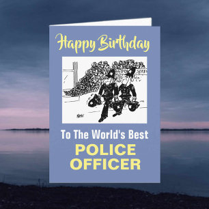 Der beste Polizeibeamte der Welt - Happy Birthday Karte