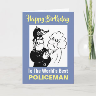 Der beste Polizist des Wortes - Happy Birthday Karte