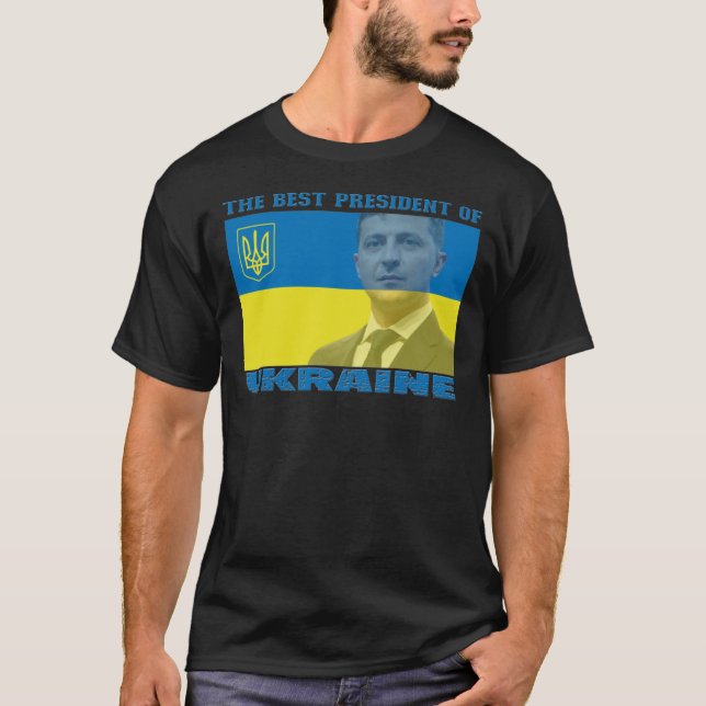 Der beste Präsident der Ukraine, Volodymyr Zelensk T-Shirt (Vorderseite)