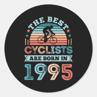 Der beste Radfahrer Geboren 1995 Runder Aufkleber