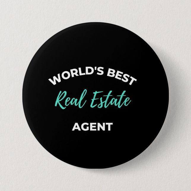 Der beste Real Anwesen Agent der Welt Button (Vorderseite)